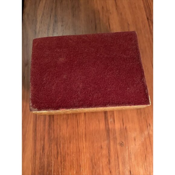 Vintage Italian Marble Tortoiseshell Look Hinged Box Silver-Tone Trim Jewelry Tr - Picture 12 of 16